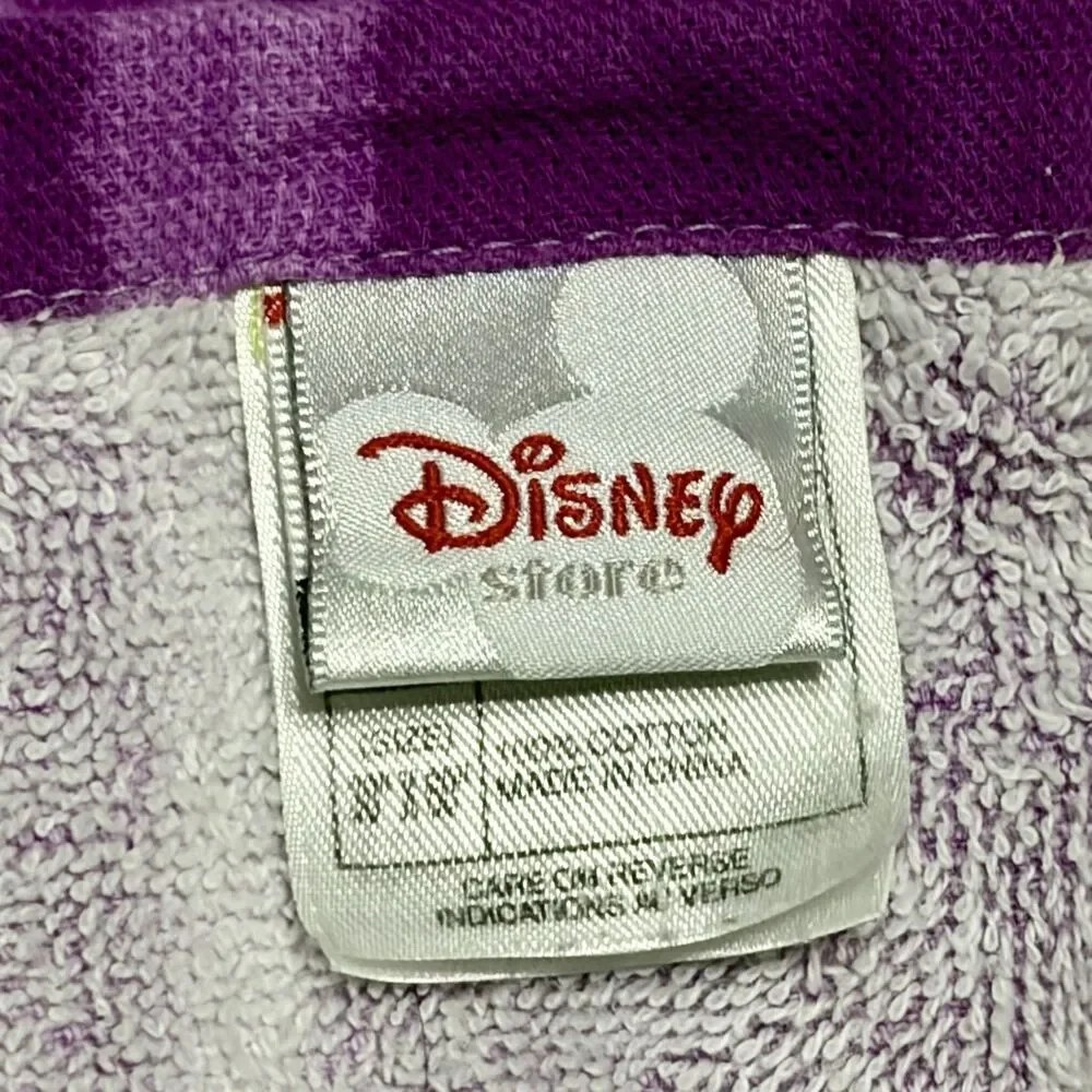 DISNEY STORE 2003 TINKER BELL Purple Beach Towel - EUC